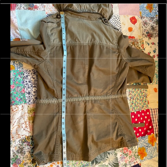 Lucky Brand Cargo Utility Jacket Fold Up Hoodie Full Front Zipper Size M - Picture 6 of 11